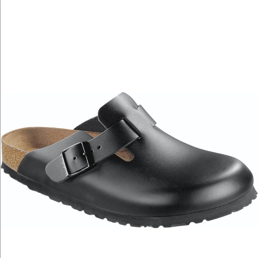 New in Box Birkenstock Boston Clog Black Regular